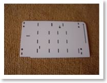 Placa del teclado pintada.